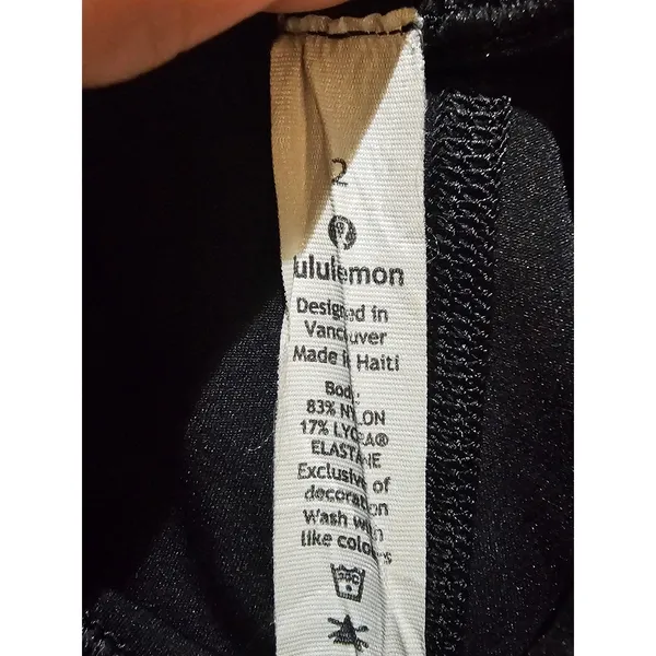 Lululemon Womens Black Fast & Free 7/8 Tight II 2 - Image 3