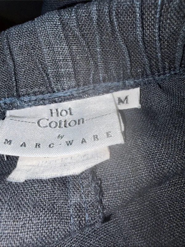 Hot Cotton 100% Linen Black Flood Pants size M - Image 7