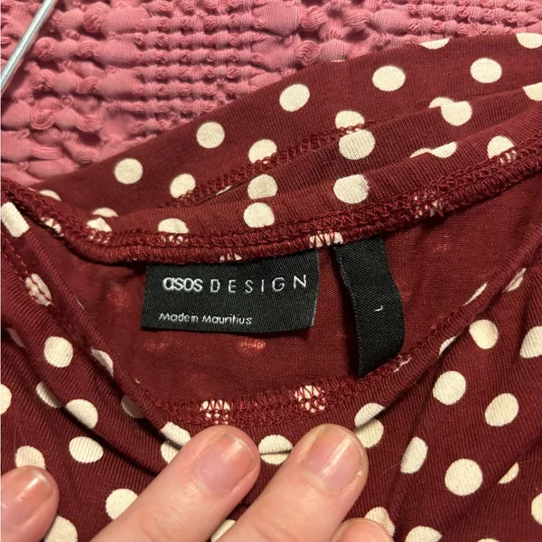 ASOS Design red polka dot top - Image 4