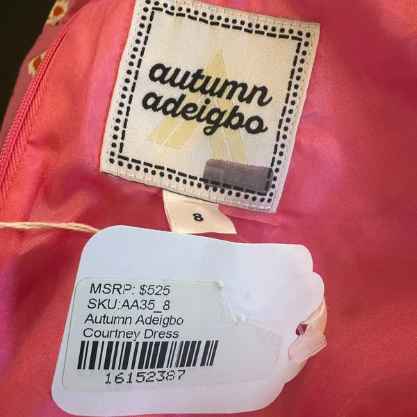 Autumn Adeigbo Pink Peasant Dress SIZE 8 Daisy Cotton Cottage USA Designer $525 - Image 10