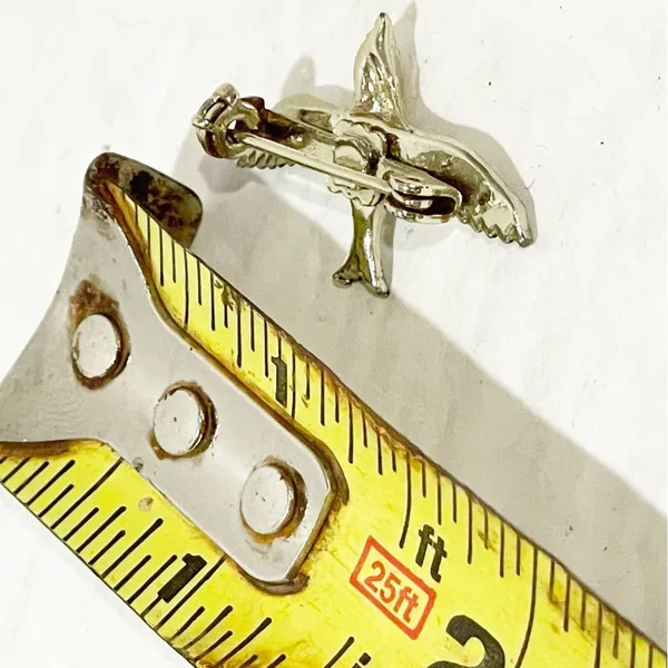 Silvertone Pigeon Bird‎ Pin Accessory Silver - Image 2