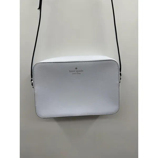 Kate Spade Harper Crossbody Bag‎ Leather Pale Blue Travel Everyday Minimal - Image 3