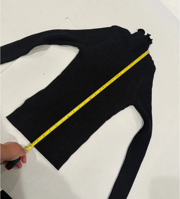 J. iNG turtle neck top Black Size M - Image 5