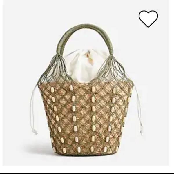 J.Crew Sedona beaded basket bag in straw olive - Image 2