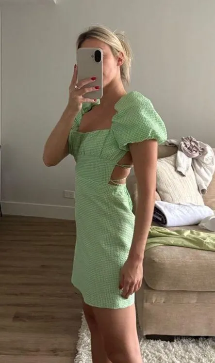 ZARA Gingham Dress Mini - Image 3