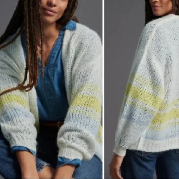 Anthropologie Ivory Florence Cardigan - Image 2