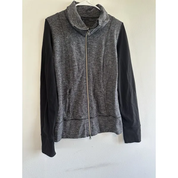 Lululemon Athletica 6 Gray‎ Cowl Mock Neck Full Zip Fitness Yoga Jacket Outdoor - Image 2