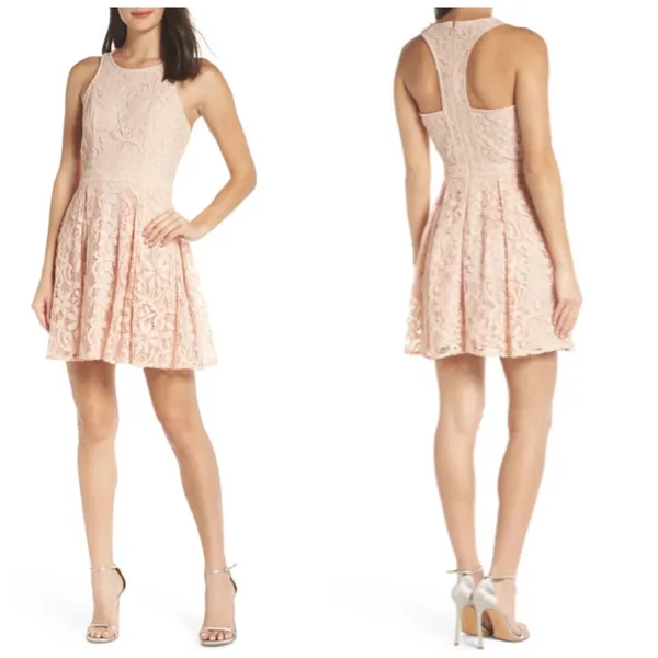 Lulus Racerback Lace Dress XL New With Tags - Image 2