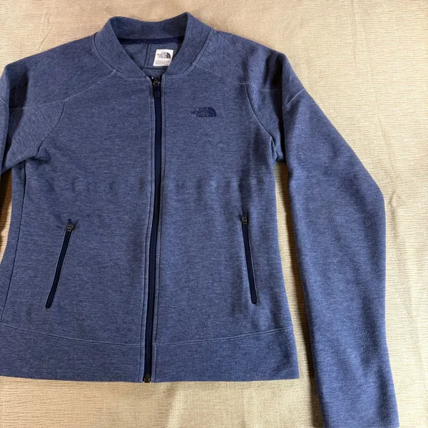The North Face Women’s Large Full Zip Jacket Blue Heather Fleece NWOT - Image 16