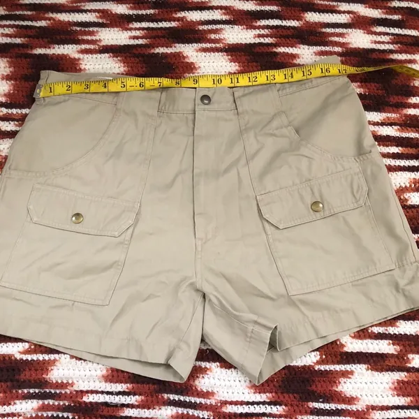 Vintage Khaki Hiking Bermuda Cargo Explorer Adventure Shorts #Dora #Boho - Image 4