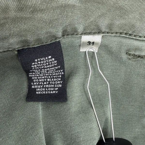 Pistola Olive Green Utility Jogger Cargo Pants Ankle Zip Size 31 - Image 4