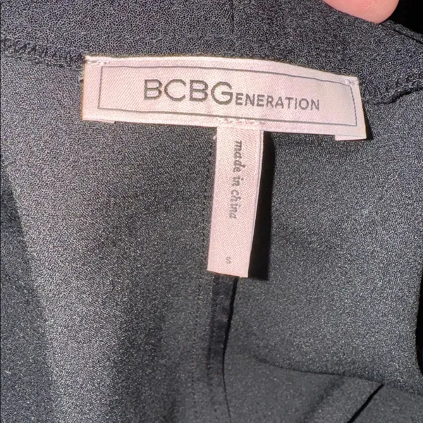 BCBGeneration Black Single-Button Notched Lapel Blazer Jacket Size S - Image 12