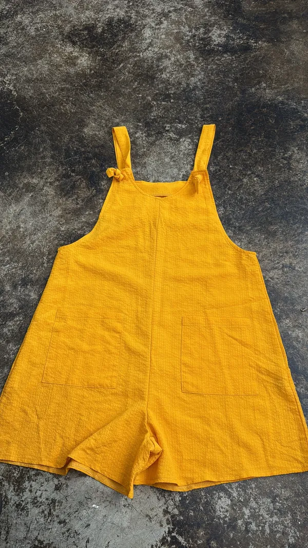 SheIn Emery Rose Orange Overall Romper - Image 4