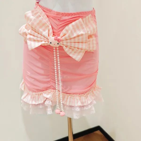 Pink Purple Two-piece Outfit Lace Ruffle - Image 3