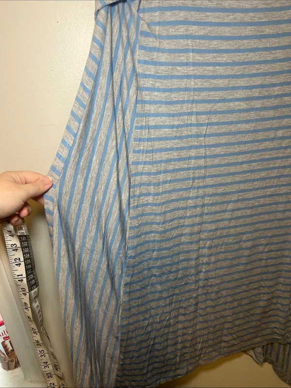 Matilda Jane Blue and Gray Striped Asymmetrical Tunic Dress - Image 6
