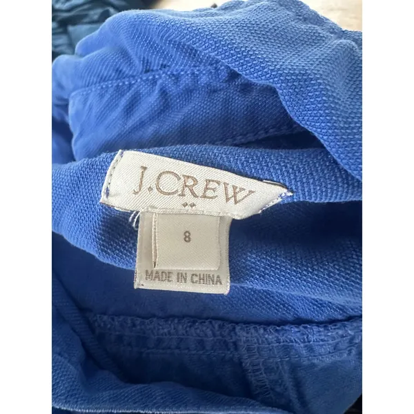 J. Crew Factory Drapey Oxford mini collared blue button down‎ mini dress 8 - Image 9