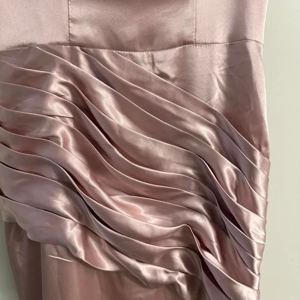 Hebeos Pink Blush Satin Gown NWT 4-6 Prom Spring Wedding Glamour - Image 3