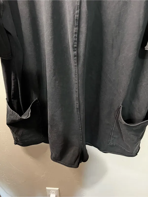 FP Movement Hot Shot Tee Romper Mineral Wash Black Oversized Boho Beach - Image 4