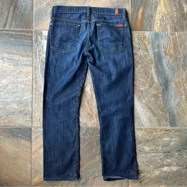 7 For All Mankind Straight Leg Jeans Low Rise Women's Size 27 USA - Image 4