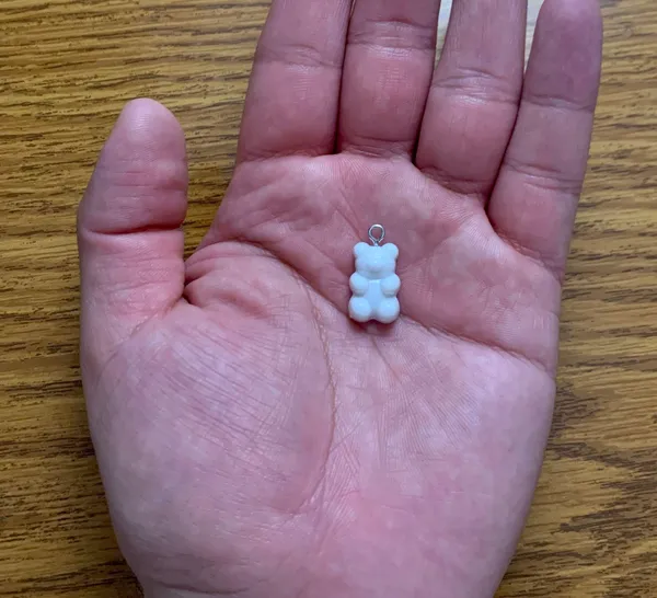 White Gummy Bear Charm Pendant - Image 5
