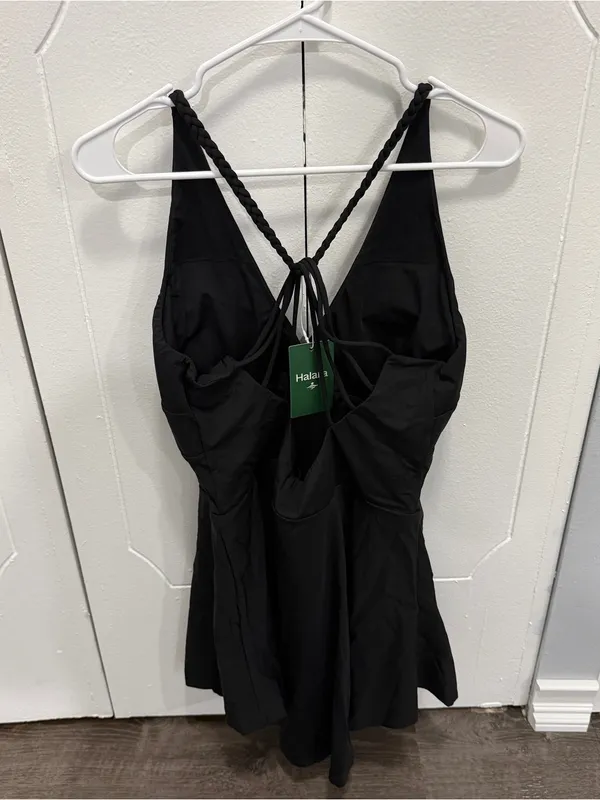 NWT Halara Black Strappy Black Mini Dress - Image 2