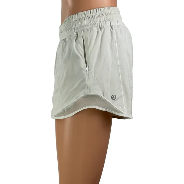 Lululemon Hotty Hot II Women's White Gym Workout Athletic Running Shorts 4 Tall - Image 2