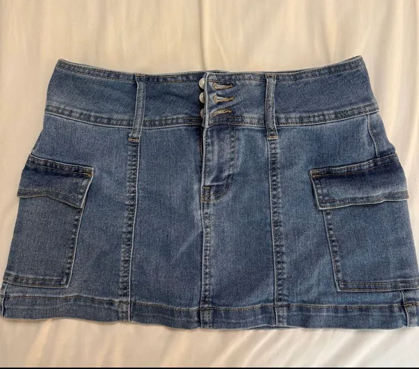 Low rise jean skirt - Image 2