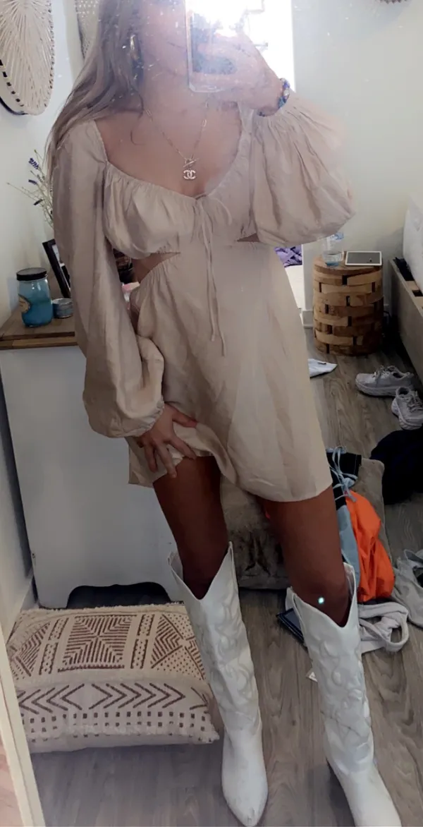 Boutique Brown Cut Out  Dress - Image 3
