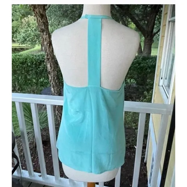 Annie Griffin Sky Blue Women's 100% Silk Tank Top with Polyester Lining Size XS - Image 8