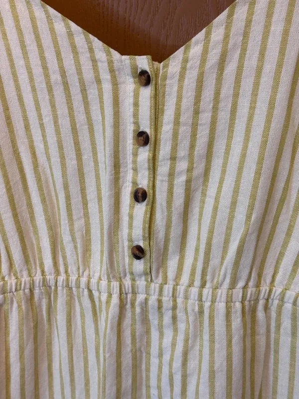 Sonoma Cotton Linen Blend Summer Dress Striped Adjustable Strap - Image 10