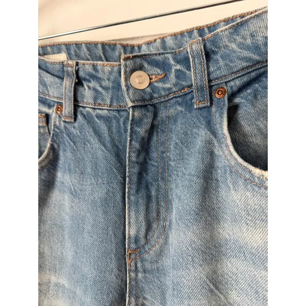 Zara Women Light Wash High Rise Straight Leg Denim Jeans Size 4 - Image 5
