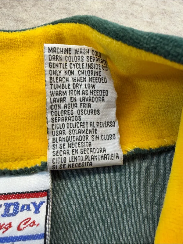 Vintage Green Bay Packers Game Day Moretz Velour 1/4 Zip Pullover XL NFL - Image 7