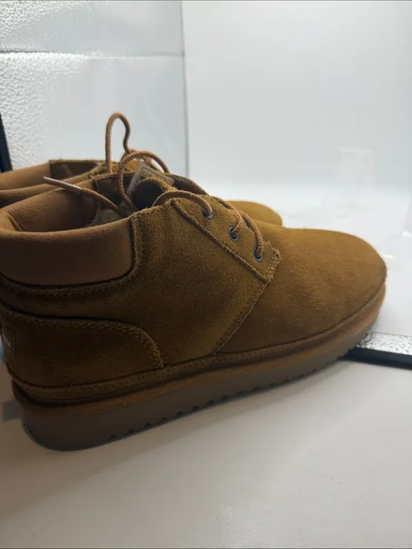 UGG Koolaburra Women's Suede Lace-Up Tan Ankle Booties Faux Fur Lining Size 8 - Image 7