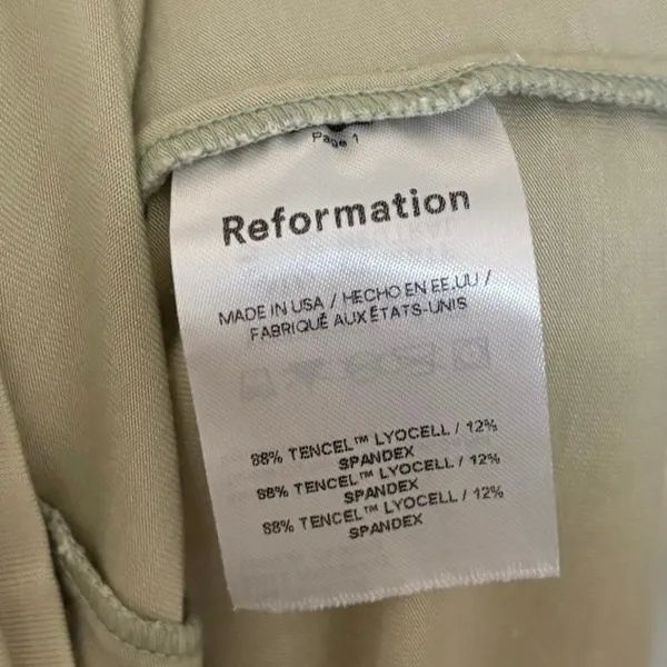 Reformation Light Sage Green Suvi Sleeveless Knit Midi Dress Size Large - Image 9