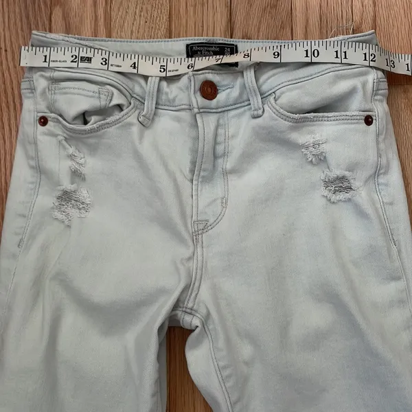 Abercrombie & Fitch Jeans Womens 00 24 Blue Harper Low Rise Ankle Skinny Ladies - Image 2