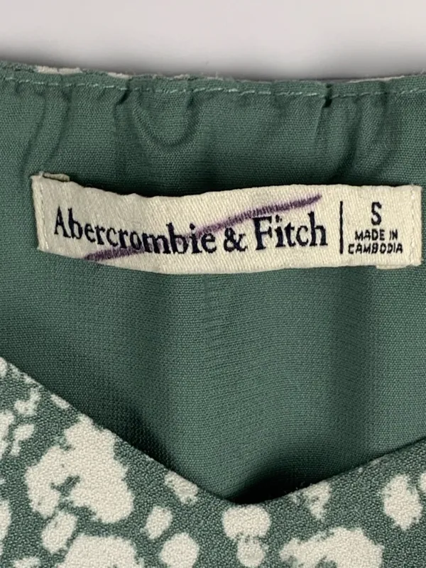 Abercrombie Fitch Womens S Sage Green Ruched Mini Dress Bodycon Party Y2K - Image 10