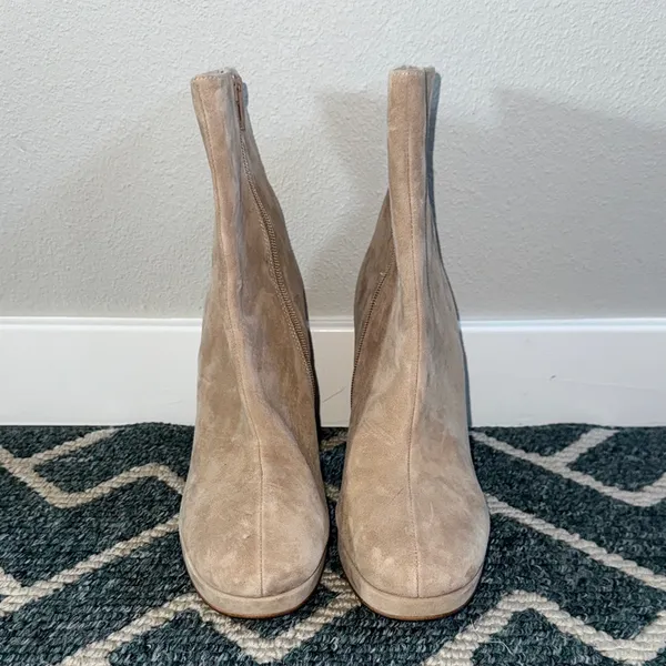Steve Madden Adryana Sand Suede Platform Ankle Boots Size 10 - Image 9