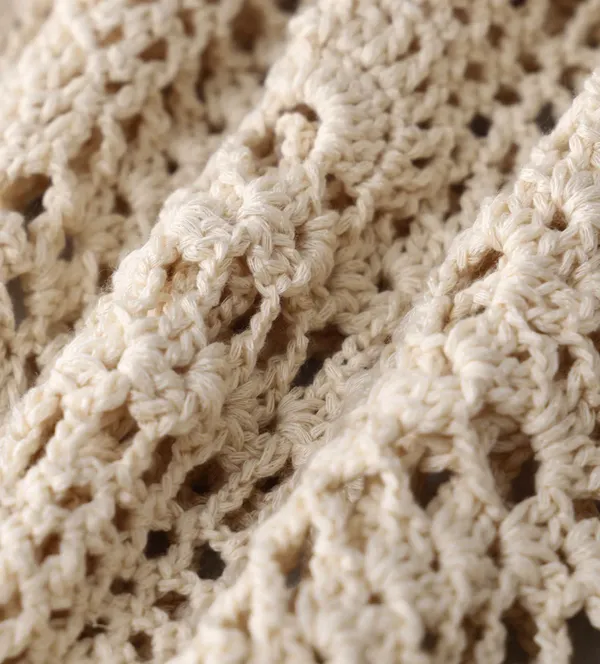 NWT Samiol beige acrylic knit crochet skirt - Image 2
