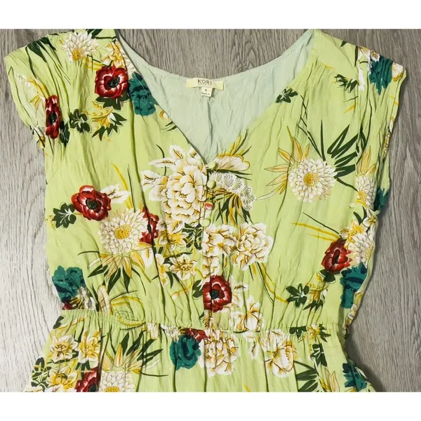 Floral Boho Maxi Dress Smocked Waist Tiered Ruffles Wedding guest Garden Party S - Image 4