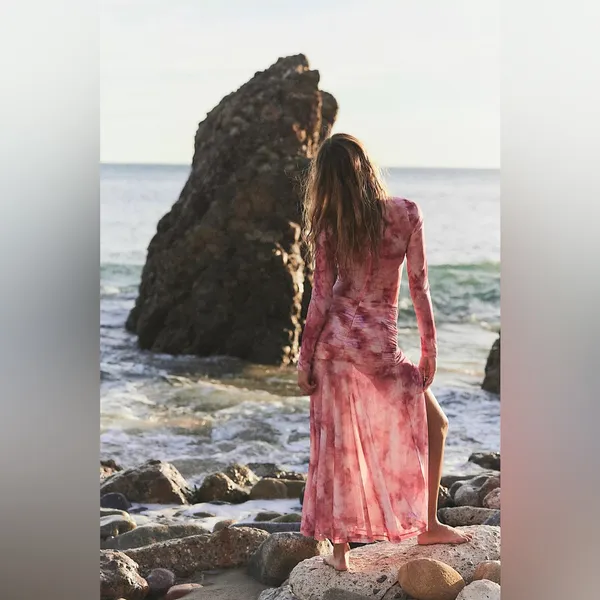 NWT Bardot Lea Tie Dye Mesh Long Sleeve Dress Extra Small - Image 7