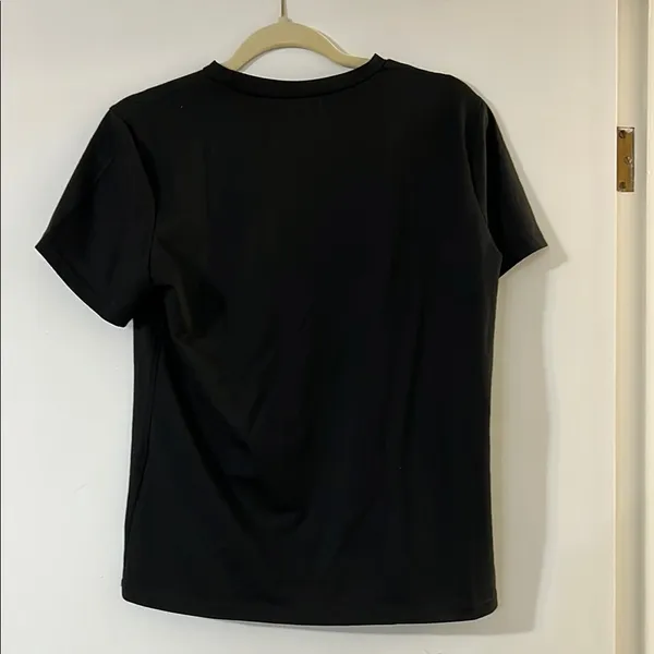 Festive Black Halloween Tee with Ghost and Pumpkin Size L - Image 3