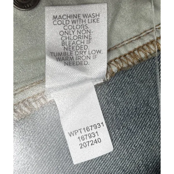 J. Jill York Denim Bootcut Jeans Size 12 Dark Wash Button Detail Stretch Pants - Image 9