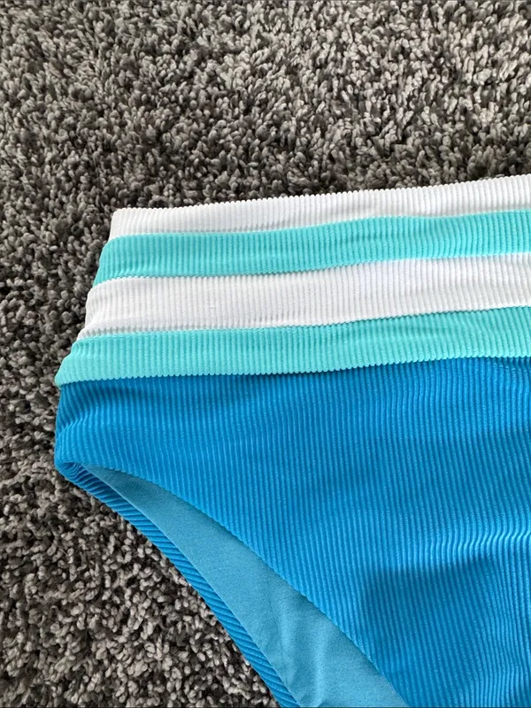 BEACH RIOT Thalia Bottom Riviera Royal Colorblock, size Large, $108 - Image 11