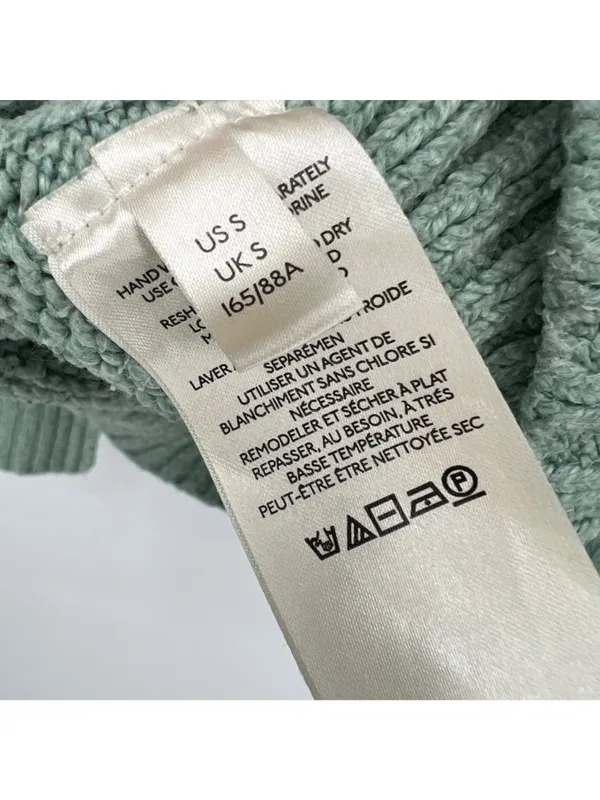 Free People Brookside Tunic Sweater Spearmint V-Neck Relaxed Fit Size Small - Image 13
