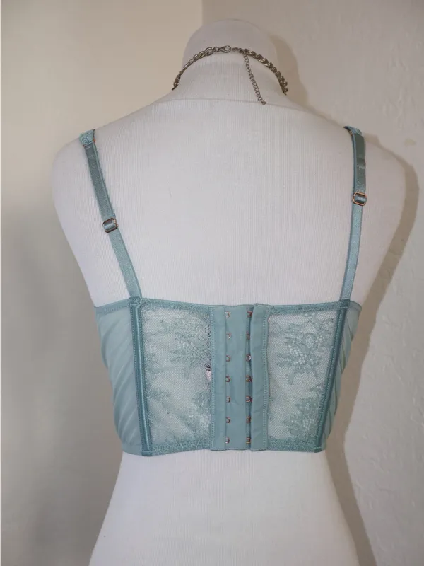 Victoria's Secret NWT Dream Angels Unlined Lace-Up Corset Top M - Image 5