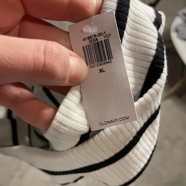 NWT Old Navy Womens Striped Off Shoulder Ribbed Top‎ XL - Image 6