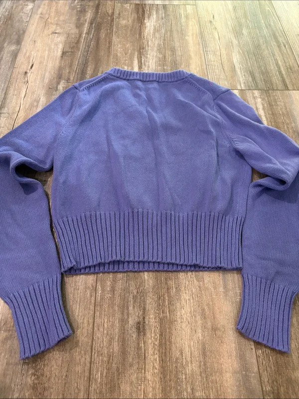 Aritzia Wilfred Cotton Sweater Purple - Image 7