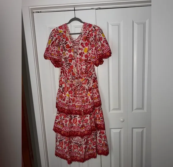 Farm Rio Romantic Orchard Tiered Midi-Dress - Image 6