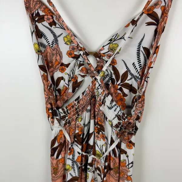 Maaji Floral Cutout Maxi Dress Medium Swim Coverup Beachy Vacation Tropical‎ - Image 6