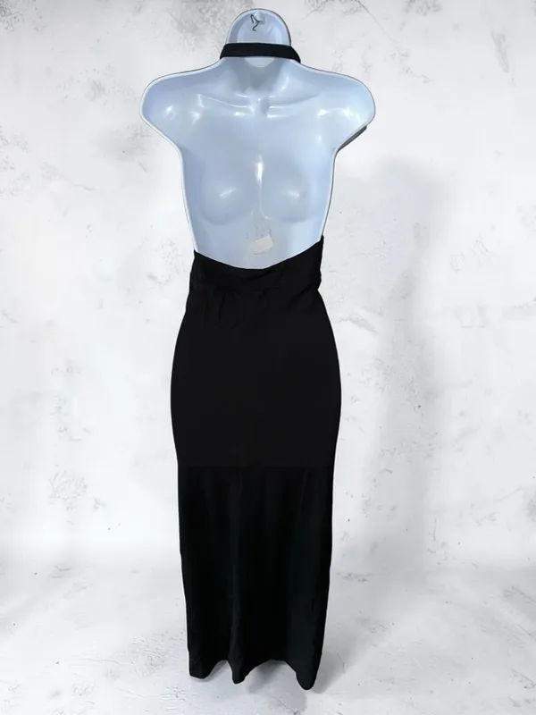 IRO- Rubini Halter Ruched Maxi Dress in Black Size XS - Image 10